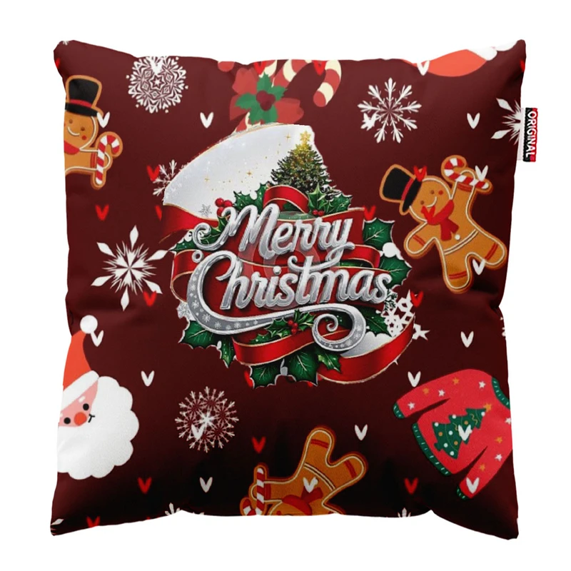 کوسن پاد آفرین طرح کریسمس کد 2655 سایز 30*30 سانتی متر