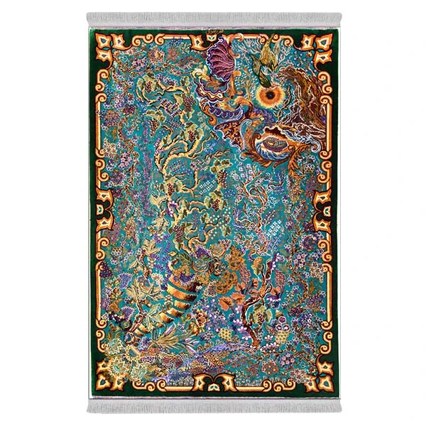 فرش پارچه‌ای دفه مدل فرشینه طرح فانتزی کد 8055