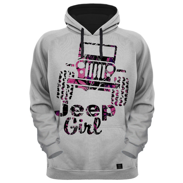هودی زنانه 27 مدل jeep girl کد H115 رنگ طوسی