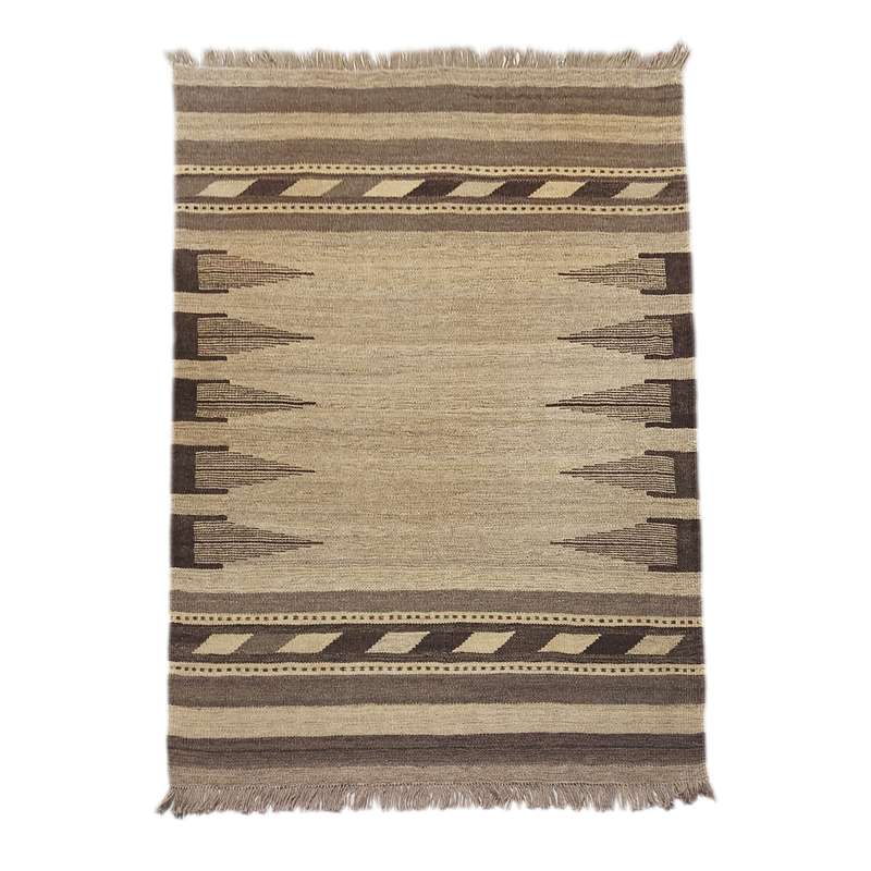 گلیم دستبافت یک و نیم متری طرح خود رنگ دکوراتیو کد 1501005