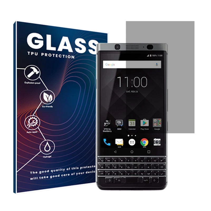 محافظ صفحه نمایش حریم شخصی گلس مدل Resistant مناسب برای گوشی موبایل بلک بری Keyone