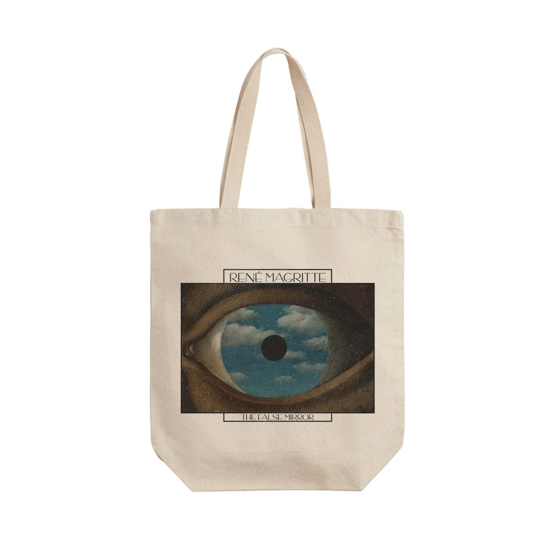 ساک خرید ترمه طراحان ایده مدل آینه کاذب از ماگریت کد art0424 - L