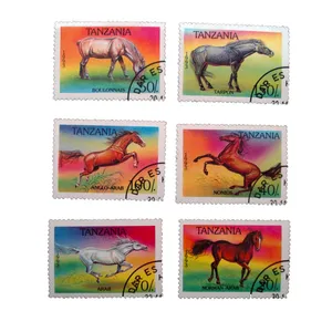 تمبر یادگاری مدل اسب کد bc-1387 مجموعه 6 عددی