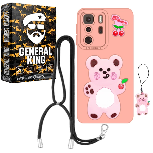 کاور ژنرال کینگ مدل YB-Gilasi21 مناسب برای گوشی موبایل شیائومی Poco X3 GT / Redmi Note 10 Pro 5G به همراه بند آویز
