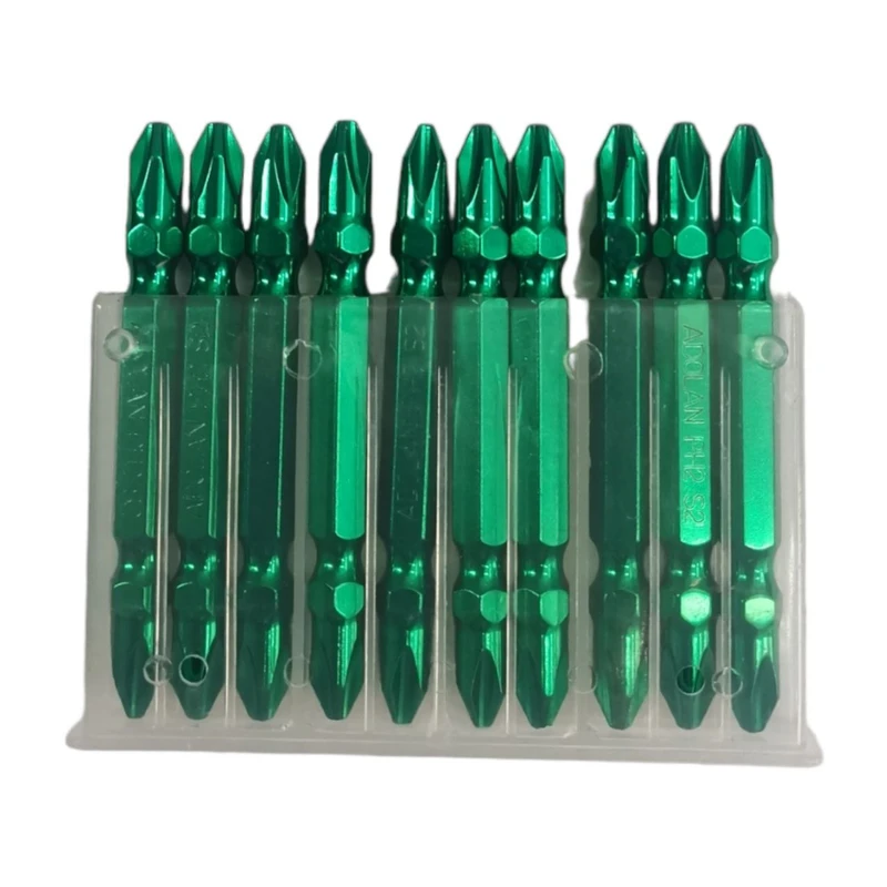 نوک پیچ گوشتی دو سر چهارسو مدل آهنربایی کد 11 بسته 10 عددی