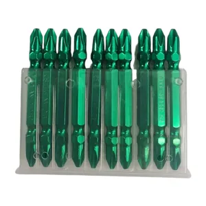 نوک پیچ گوشتی دو سر چهارسو مدل آهنربایی کد 15 بسته 10 عددی