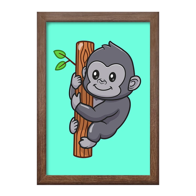 تابلو خندالو طرح حیوانات بامزه گوریل کد 29701