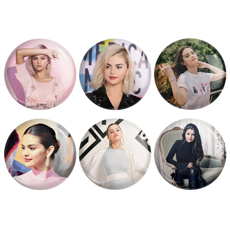 مگنت خندالو طرح سلنا گومز Selena Gomez کد 1102A مجموعه 6 عددی