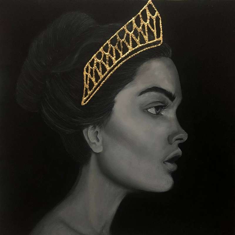 تابلو نقاشی رنگ روغن مدل چهره کد 102