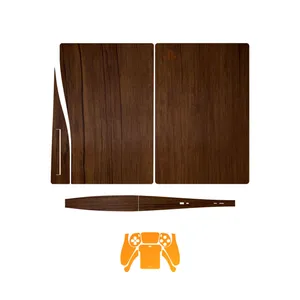 برچسب کنسول و دسته بازی PS5 ماهوت مدل Orange_Wood_Matte_Orange