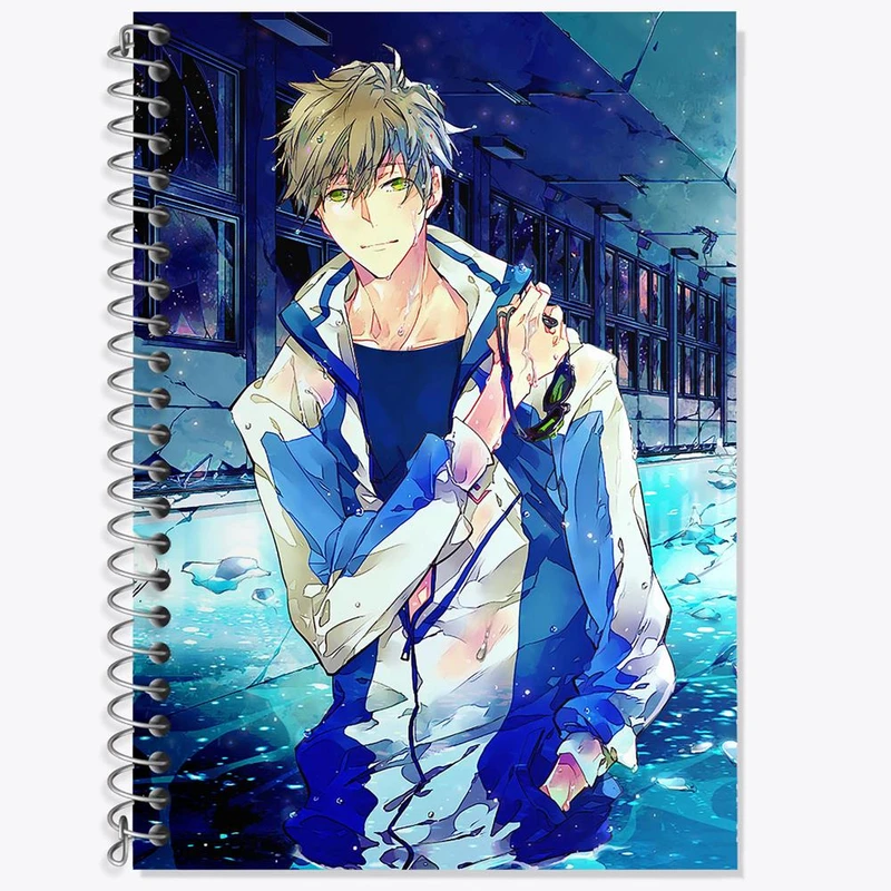 دفتر زبان 50 برگ خندالو مدل سه خط طرح ماکوتو انیمه فری تیل Fairy Tail کد 15620