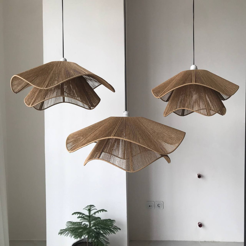 لوستر بافتنی مدل لاله رافیا کد R-60