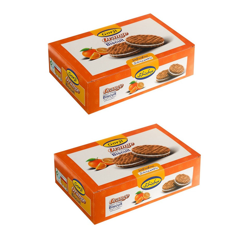 بیسکوییت کرمدار با طعم پرتقال گرجی - 360 گرم بسته 2 عددی