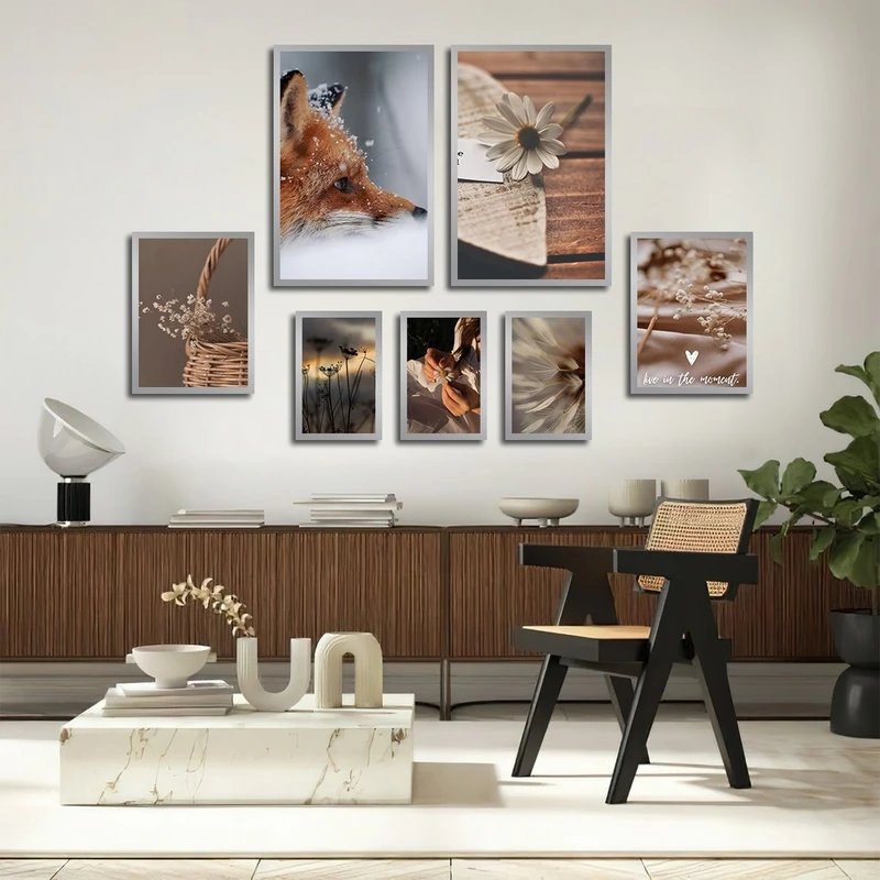 تابلو بکلیت طرح طبیعت و حیات وحش مدل SI-2369 مجموعه 7 عددی