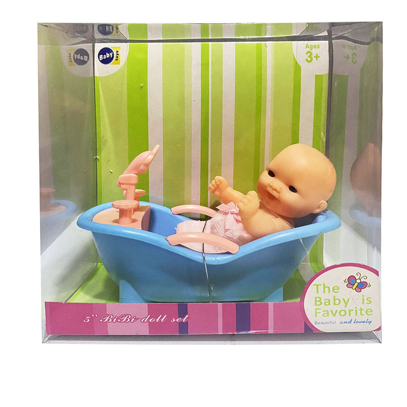  عروسک مدل نوزاد طرح وان حمام کد LD9302-1/5 ارتفاع 15 سانتی متر