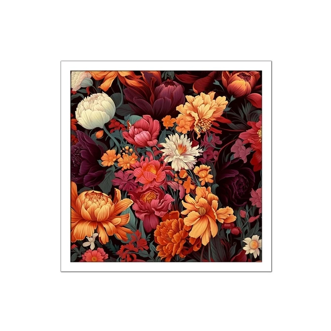 تابلو نوری بکلیت طرح نقاشی گل رنگی مدل W-MID-15972