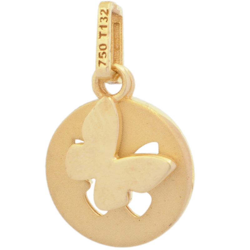 آویز گردنبند طلا 18 عیار زنانه طلای مستجابی طرح پروانه کد T132