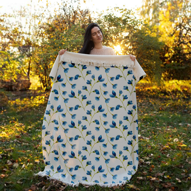 شال مبل کد Q2SH1007 سایز 180x100 سانتی متر