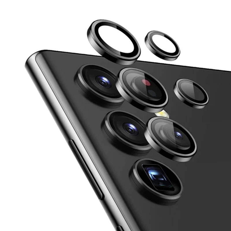 محافظ لنز دوربین فلزی مدل LENS FILM  مناسب برای گوشی موبایل Samsung S23 Ultra
