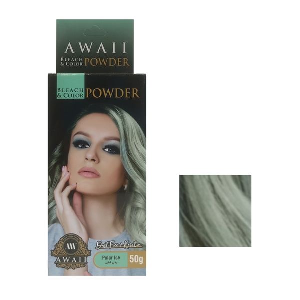پودر دکلره آوایی مدل polar وزن 50 گرم رنگ یخی قطبی