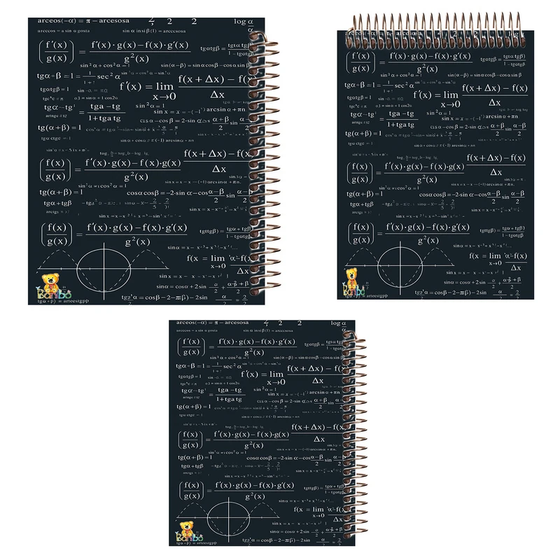 دفتر 100 برگ بانیبو مدل اعدادریاضی کد 2722 مجموعه 3 عددی