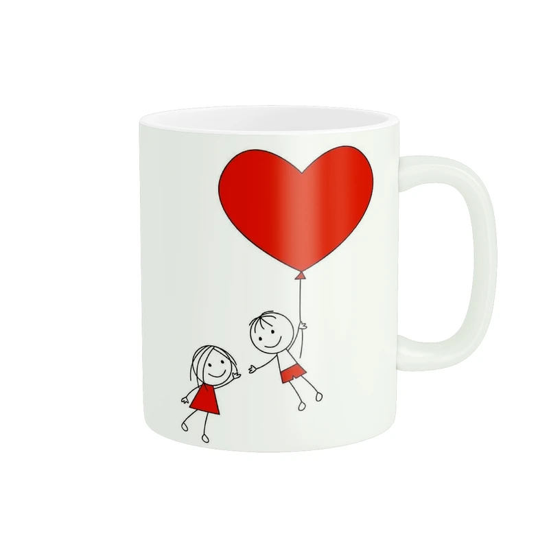 ماگ پادآفرین مدل نقاشی عشق و قلب کد 058