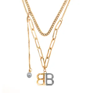 گردنبند زنانه مدل دو ردیف T24038