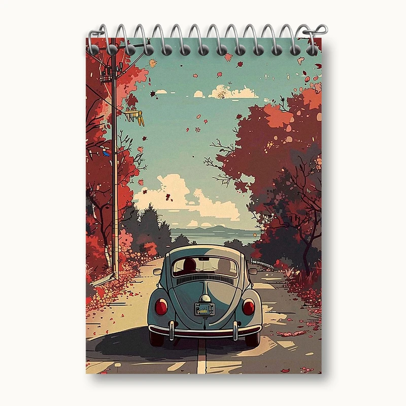 دفتر یادداشت 50 برگ خندالو طرح ماشین فولکس کد N2124