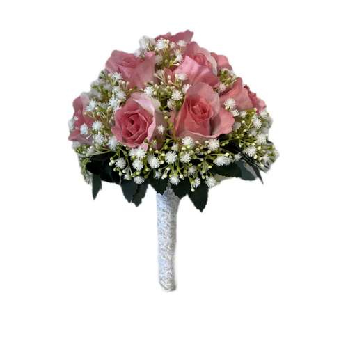 دسته گل مصنوعی مدل پینک پرنسس عروس