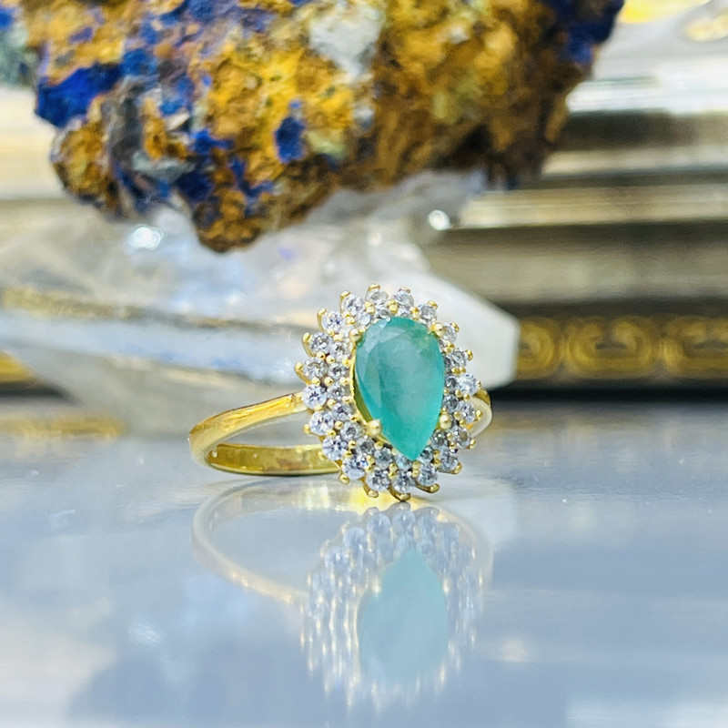 انگشتر نقره زنانه مدل مزین به جواهر