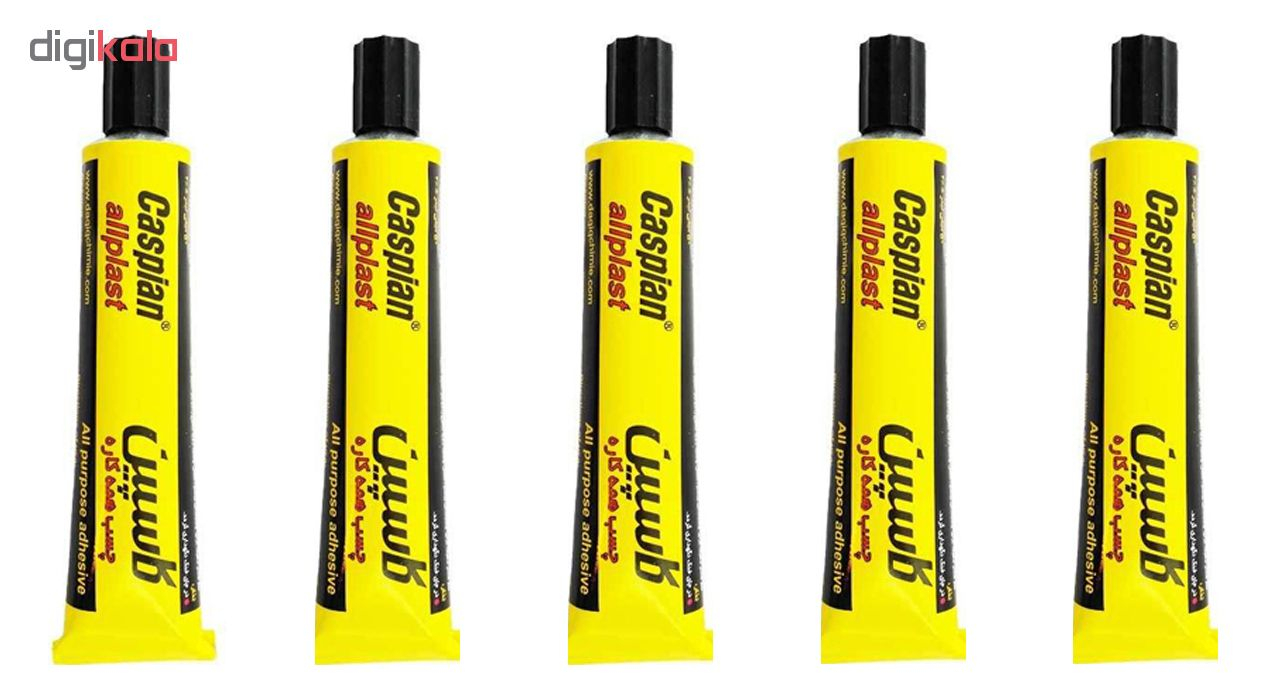 چسب همه کاره کاسپین مدل allplast حجم 100 میلی لیتر بسته 5 عددی