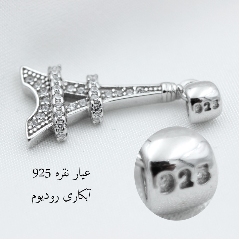 آویز گردنبند نقره زنانه مدل برج ایفل کد SLP-01