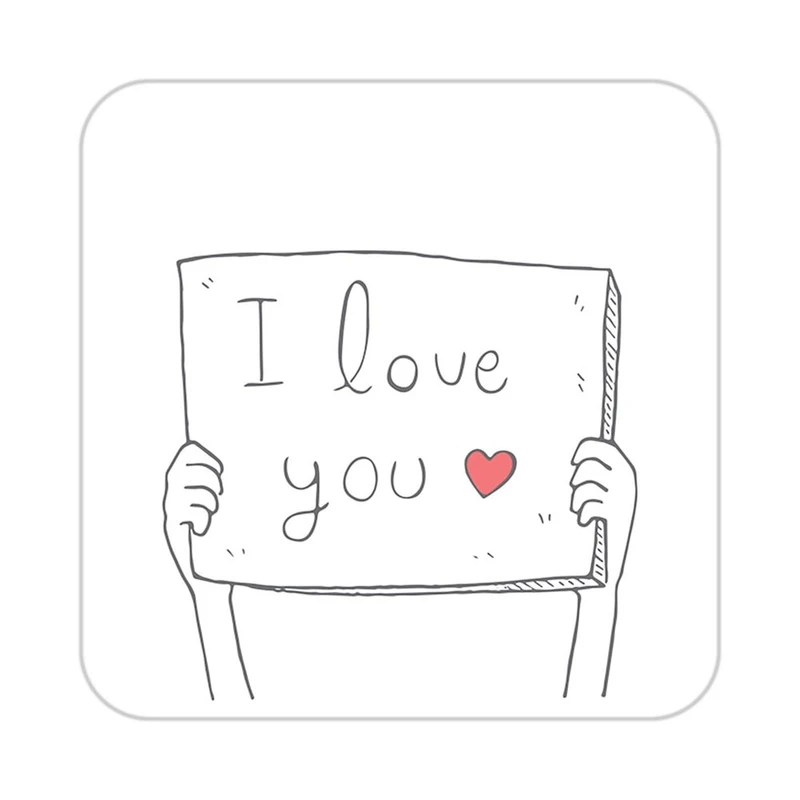 زیر لیوانی کاکتی طرح عاشقانه مدل mp38297