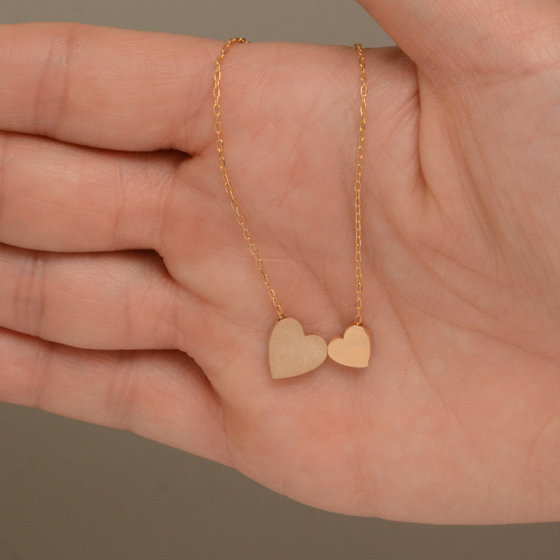 گردنبند طلا 18 عیار زنانه طلای مستجابی مدل قلب کد 40