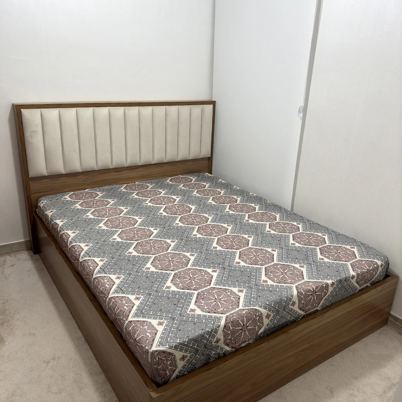 ملحفه ناتوسا مدل کشدار مقانک دو نفره سایز 160x200 سانتی متر