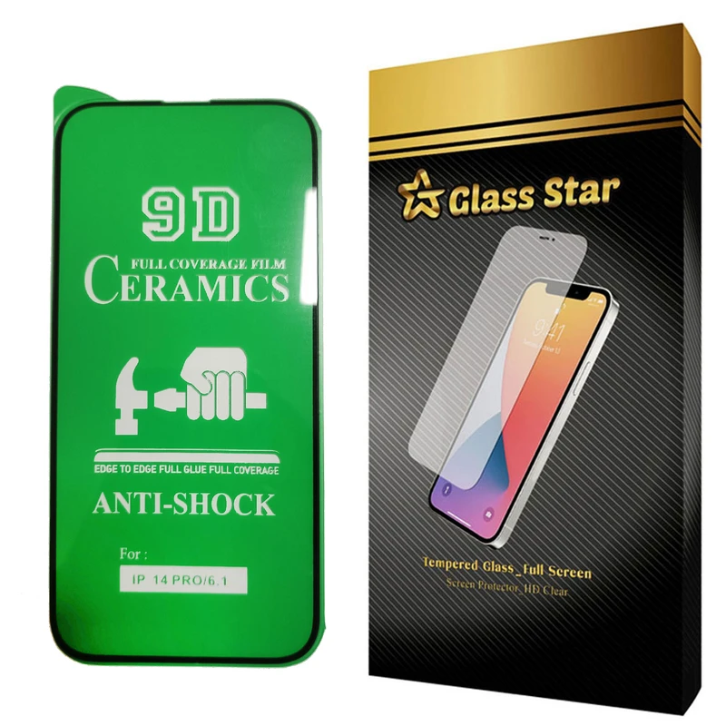  محافظ صفحه نمایش سرامیکی گلس استار مدل CRM14 مناسب برای گوشی موبایل اپل iPhone 14 Pro