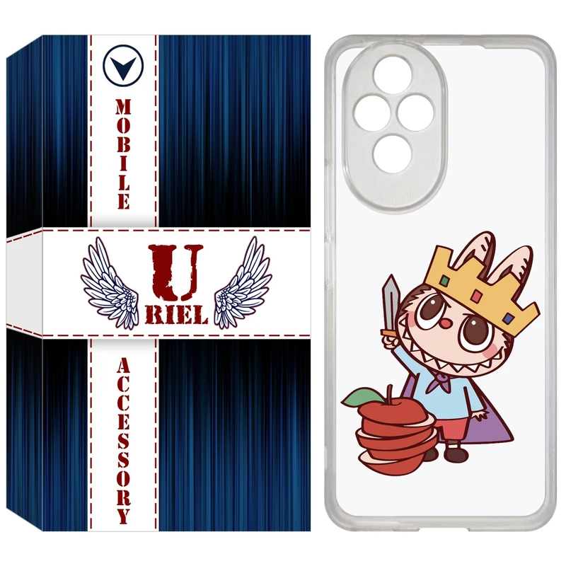 کاور یوریل مدل Clear کد 120 طرح لبوبو Labubu مناسب برای گوشی موبایل آنر 200