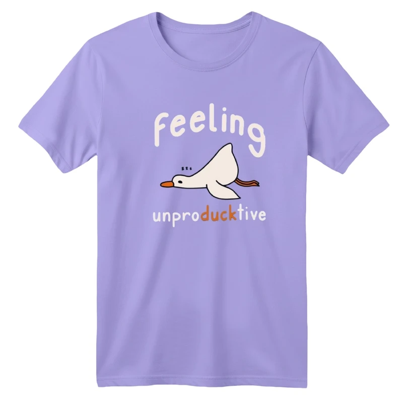 تی‌شرت آستین کوتاه لانگ بچگانه مدل احساسات اردک