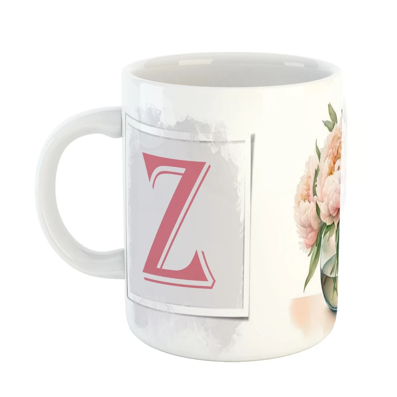 ماگ پاد افرین مدل گل طرح حرف Z کد 4