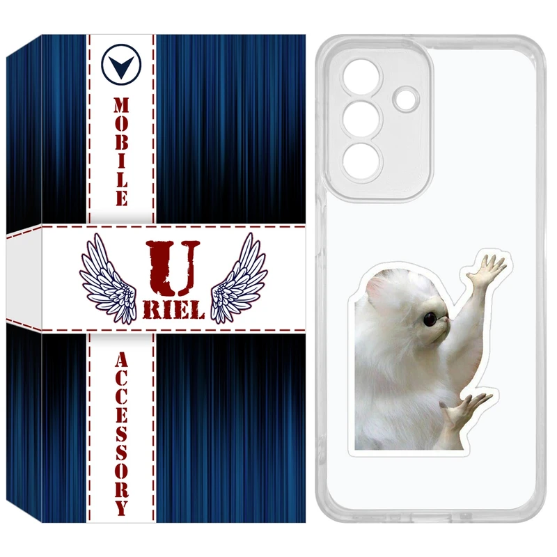 کاور یوریل مدل Clear کد 89 طرح میمون سفید مناسب برای گوشی موبایل سامسونگ Galaxy A36