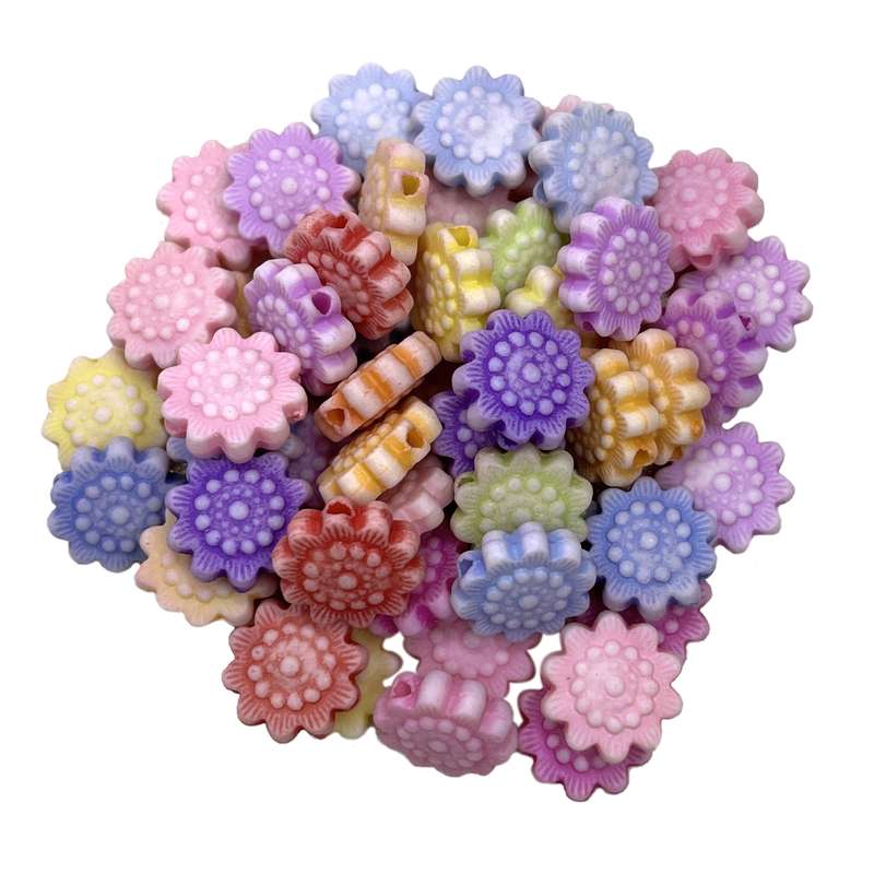 مهره دستبند مدل آفتابگردان مجموعه 50 عددی