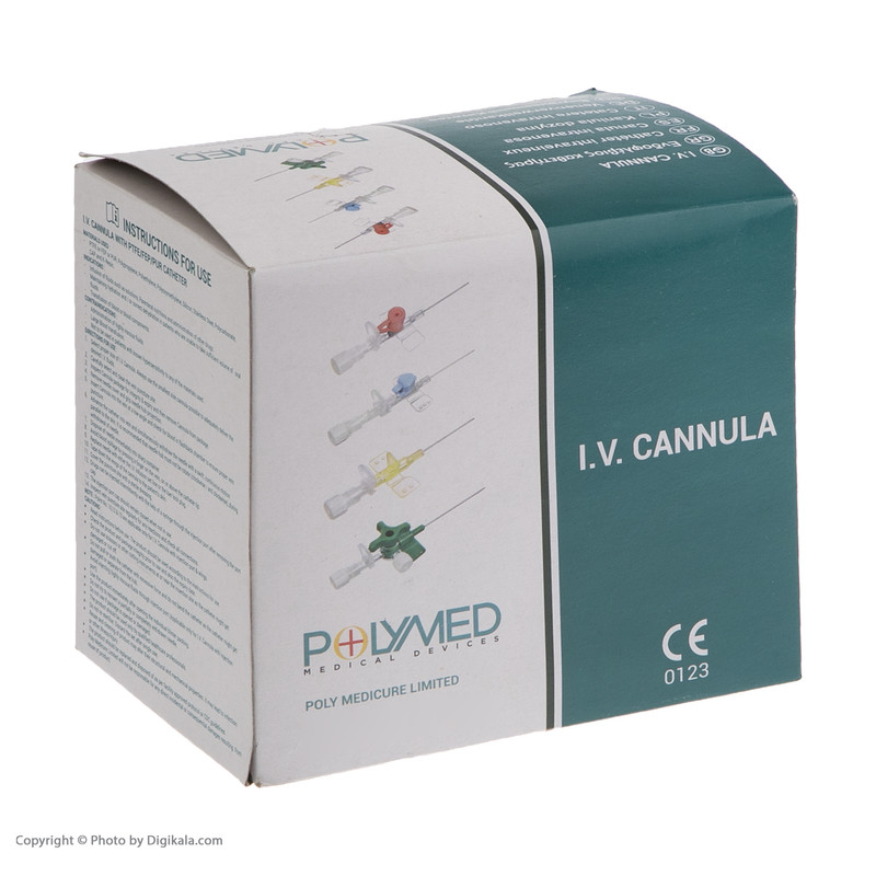 آنژیوکت پلی مد مدل هندی سایز 22 بسته 100 عددی