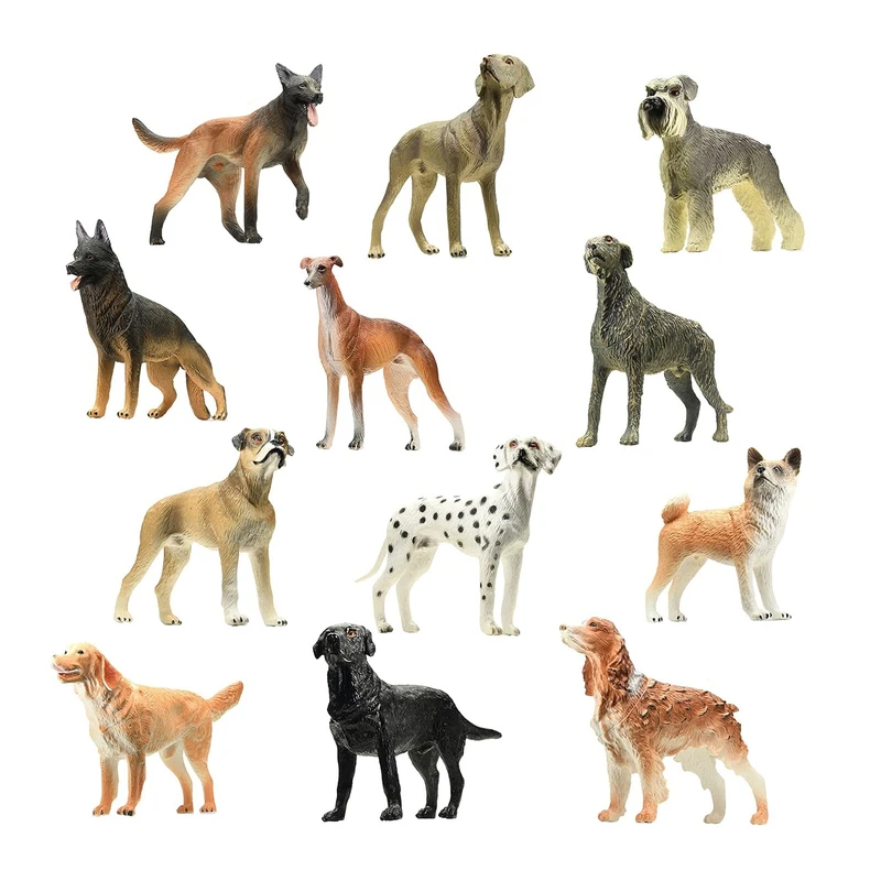 فیگور مدل سگ طرح Dog Paradise کد DO951 مجموعه 12 عددی ارتفاع 11 سانتی‌متر