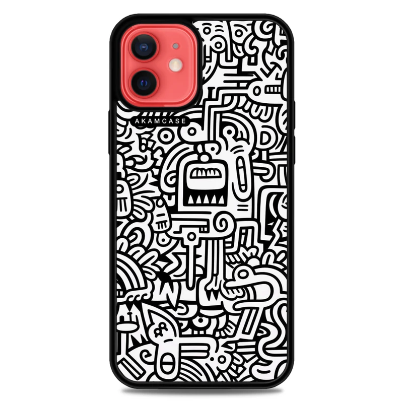 کاور آکام مدل AMC-WA12-DOODLE15 مناسب برای گوشی موبایل اپل iPhone 12