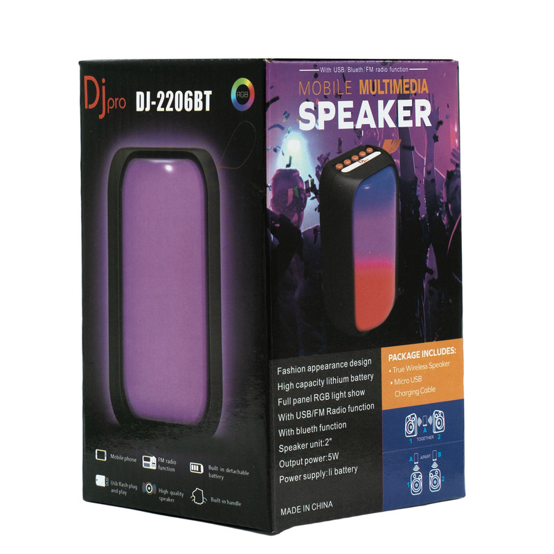 اسپیکر قابل حمل دی جی پرو مدل DJ-2206