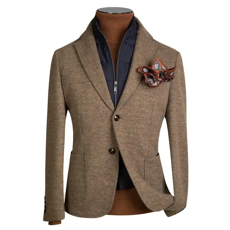 کت مردانه کروم مدل ژیله دار پشمی 2220207