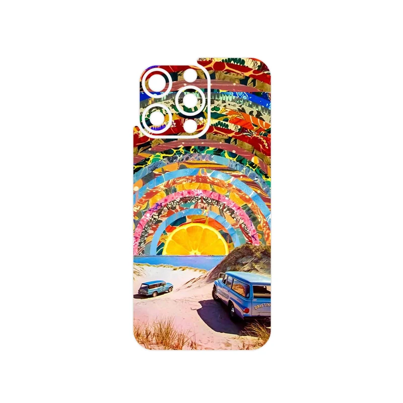 برچسب پوششی ماهوت مدل Collage of Orange Sky مناسب برای گوشی موبایل اپل iPhone 15 Pro Max