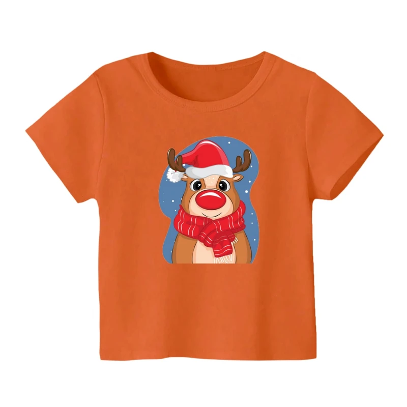 تی شرت آستین کوتاه بچگانه مدل گوزن کریسمس کد 2