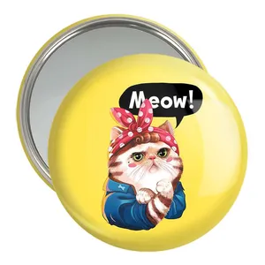 آینه جیبی خندالو طرح گربه  کد 5045