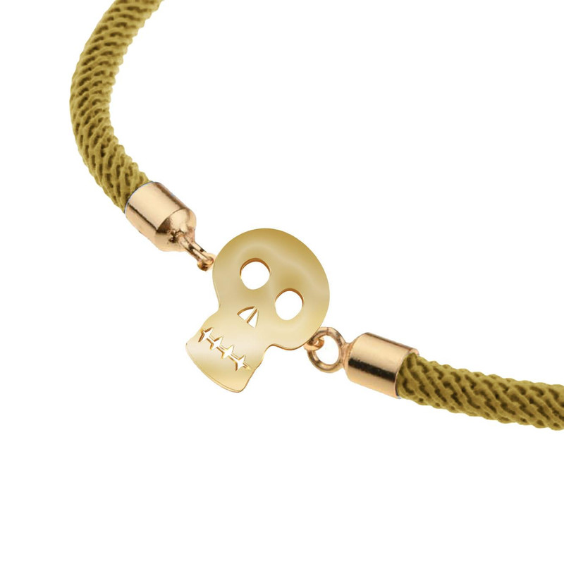 دستبند طلا 18 عیار زنانه مدوپد مدل جمجمه کد D14-10281